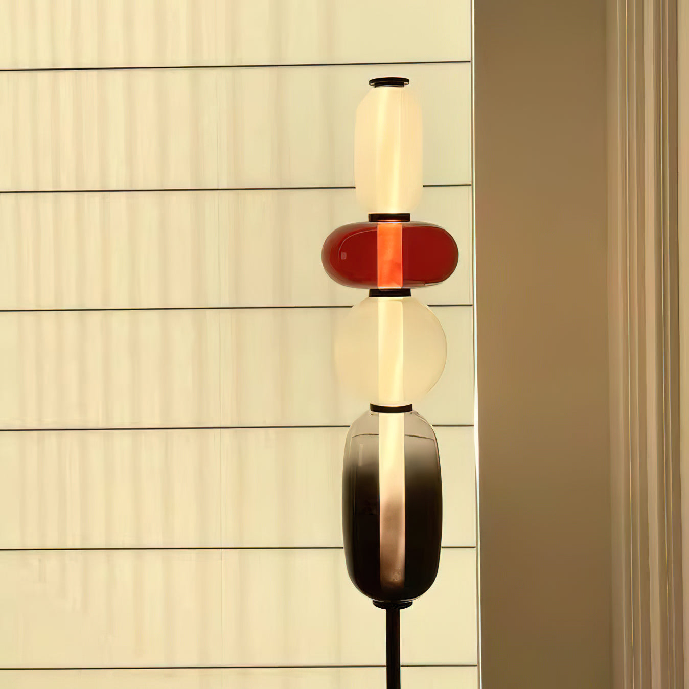 Esmon Glass Pebble Floor Lamp