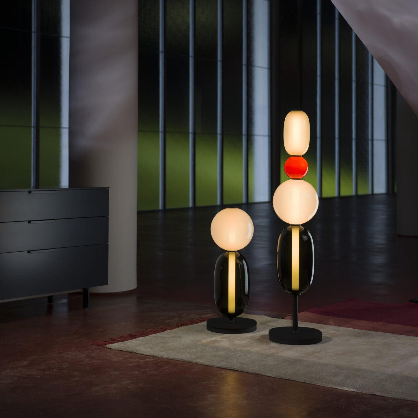 Esmon Glass Pebble Floor Lamp