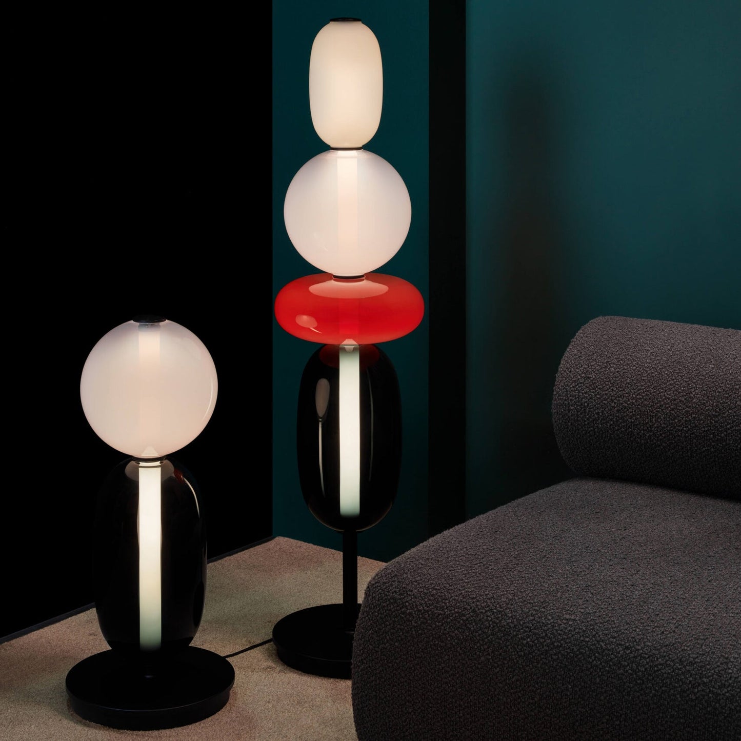 Esmon Glass Pebble Floor Lamp