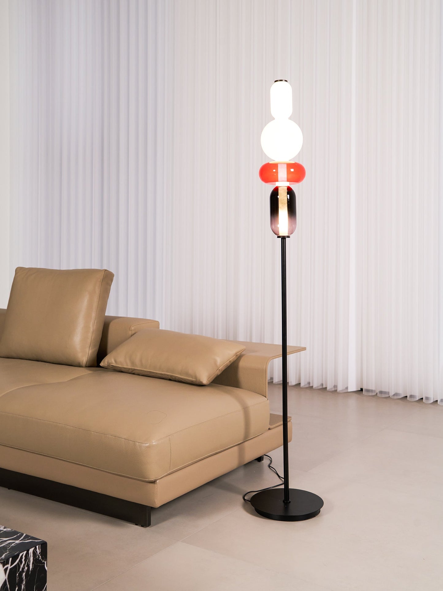 Esmon Glass Pebble Floor Lamp