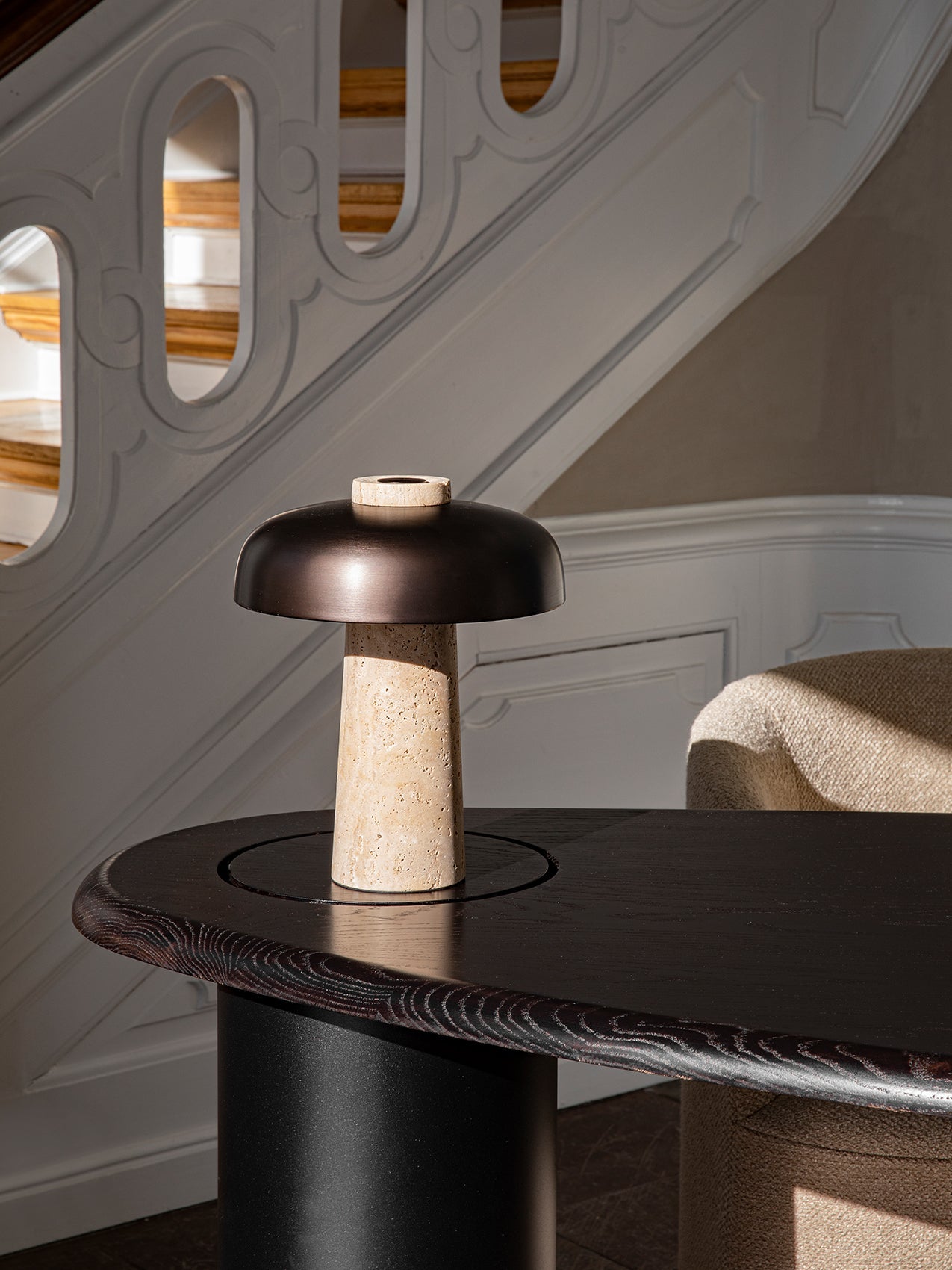 Fena Travertine Table Lamp