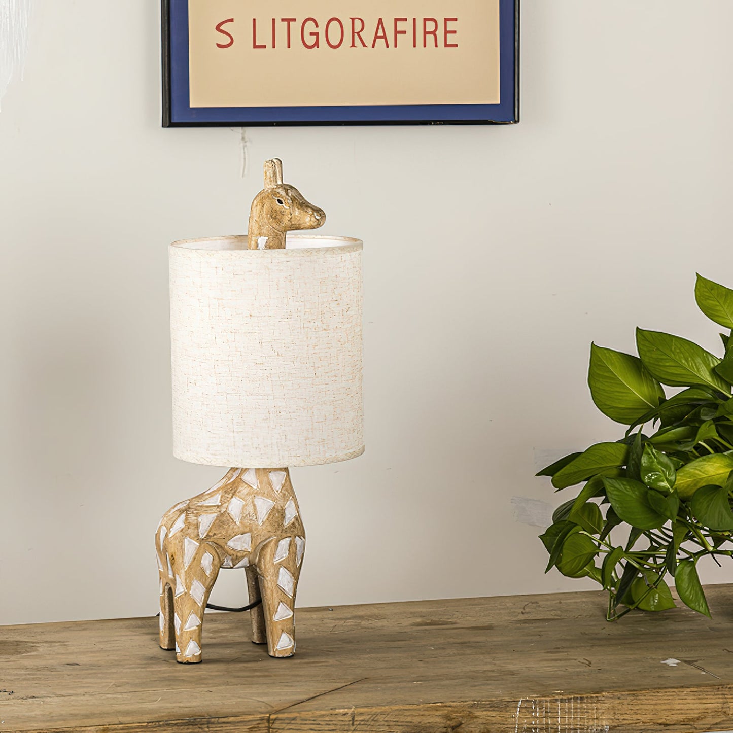 Lysor Wood Animal Table Lamp