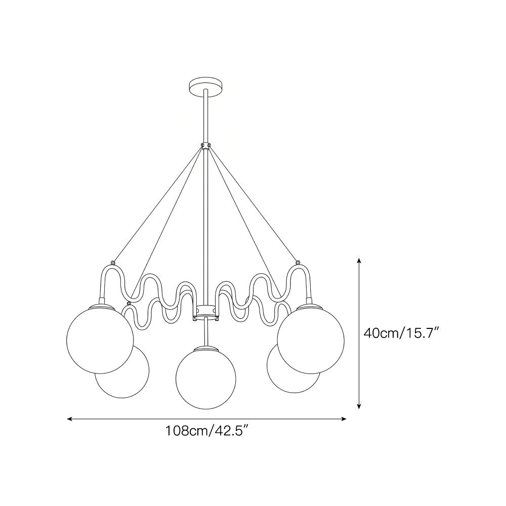 Cecil Balanced Glass Chandelier
