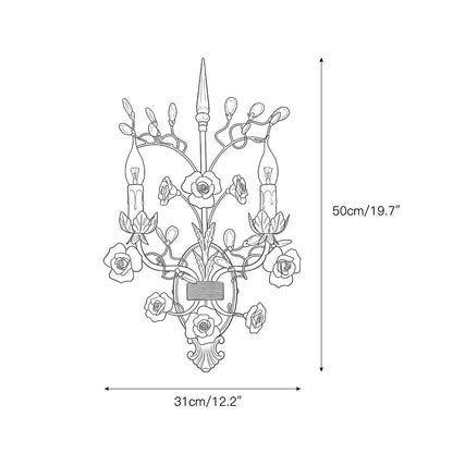 Ceramic Rose Vine Sconce