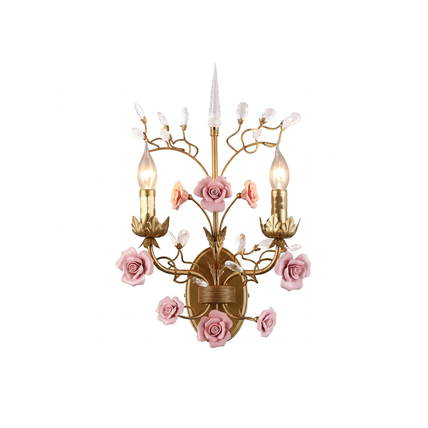 Ceramic Rose Vine Sconce