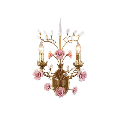 Ceramic Rose Vine Sconce