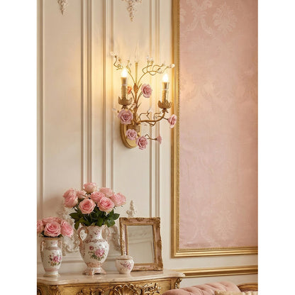 Ceramic Rose Vine Sconce
