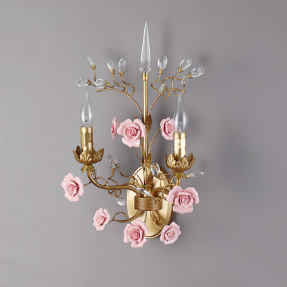 Ceramic Rose Vine Sconce