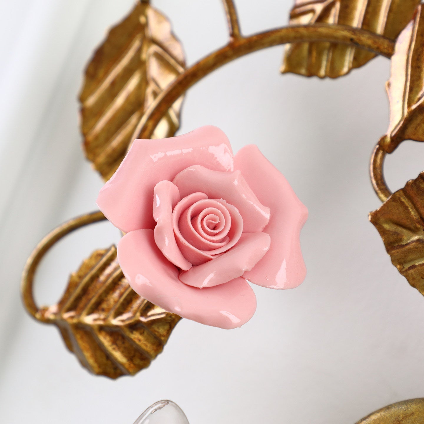 Ceramic Rose Vine Sconce