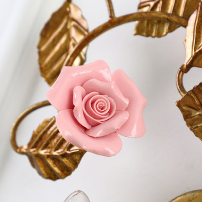 Ceramic Rose Vine Sconce
