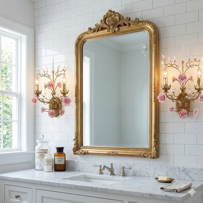 Ceramic Rose Vine Sconce