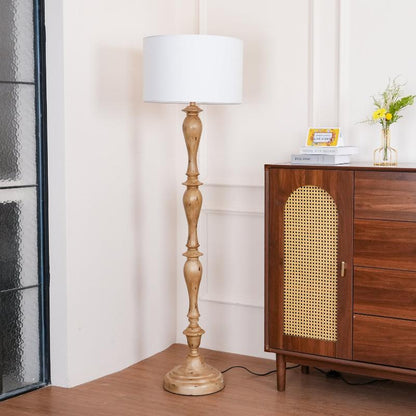 Pezenas Wood Effect Floor Lamp
