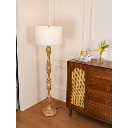 Pezenas Wood Effect Floor Lamp