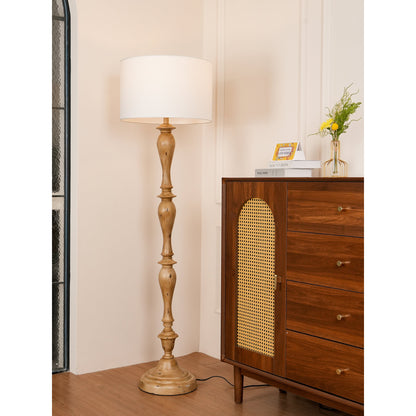 Pezenas Wood Effect Floor Lamp