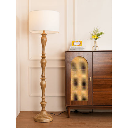 Pezenas Wood Effect Floor Lamp