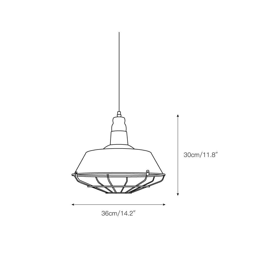 Red Barn Dome Pendant Light