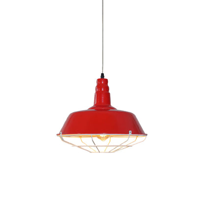 Red Barn Dome Pendant Light