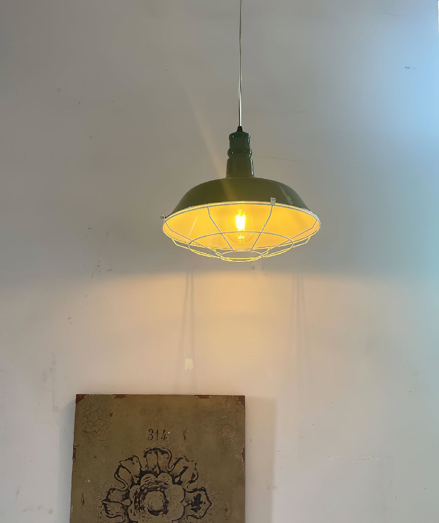 Red Barn Dome Pendant Light