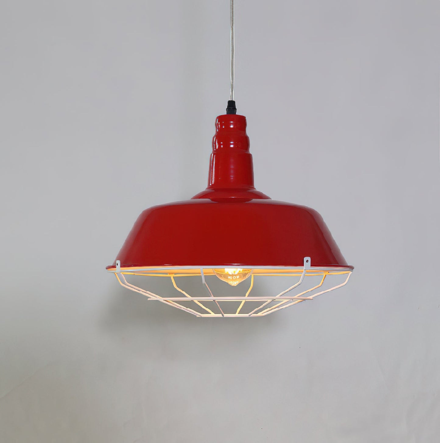 Red Barn Dome Pendant Light