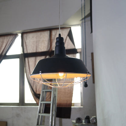 Red Barn Dome Pendant Light