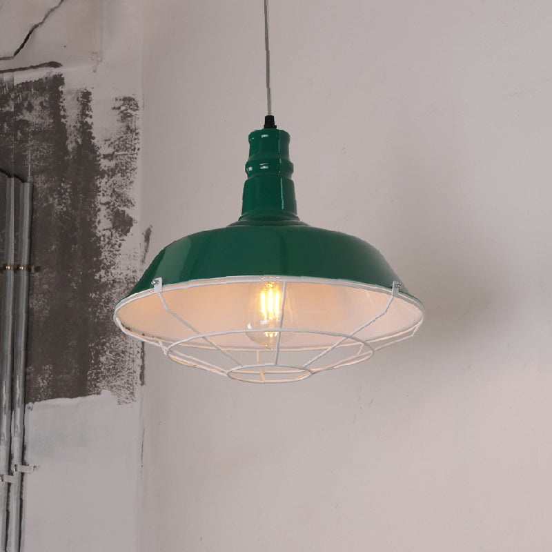 Red Barn Dome Pendant Light