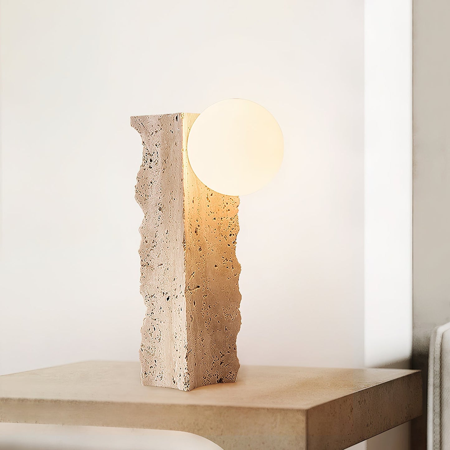 Kiria Travertine Table Lamp