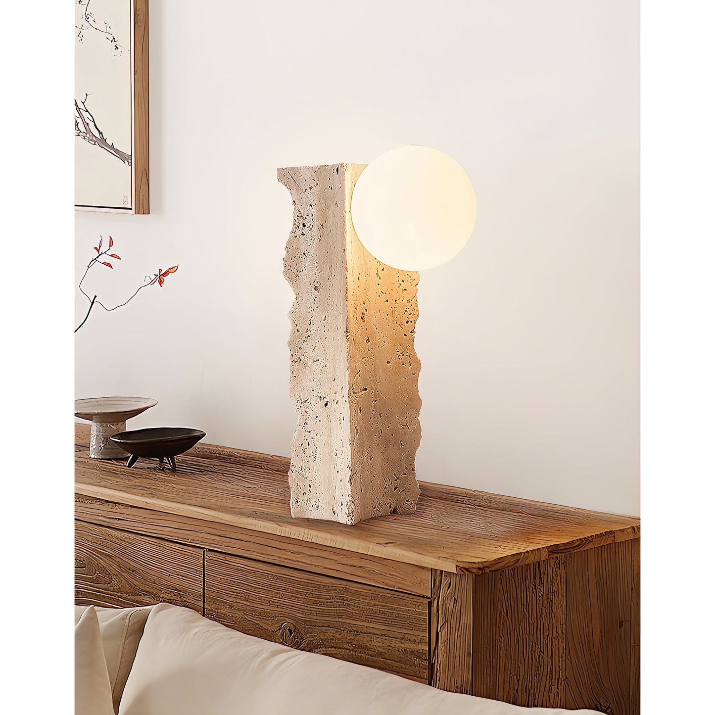 Kiria Travertine Table Lamp