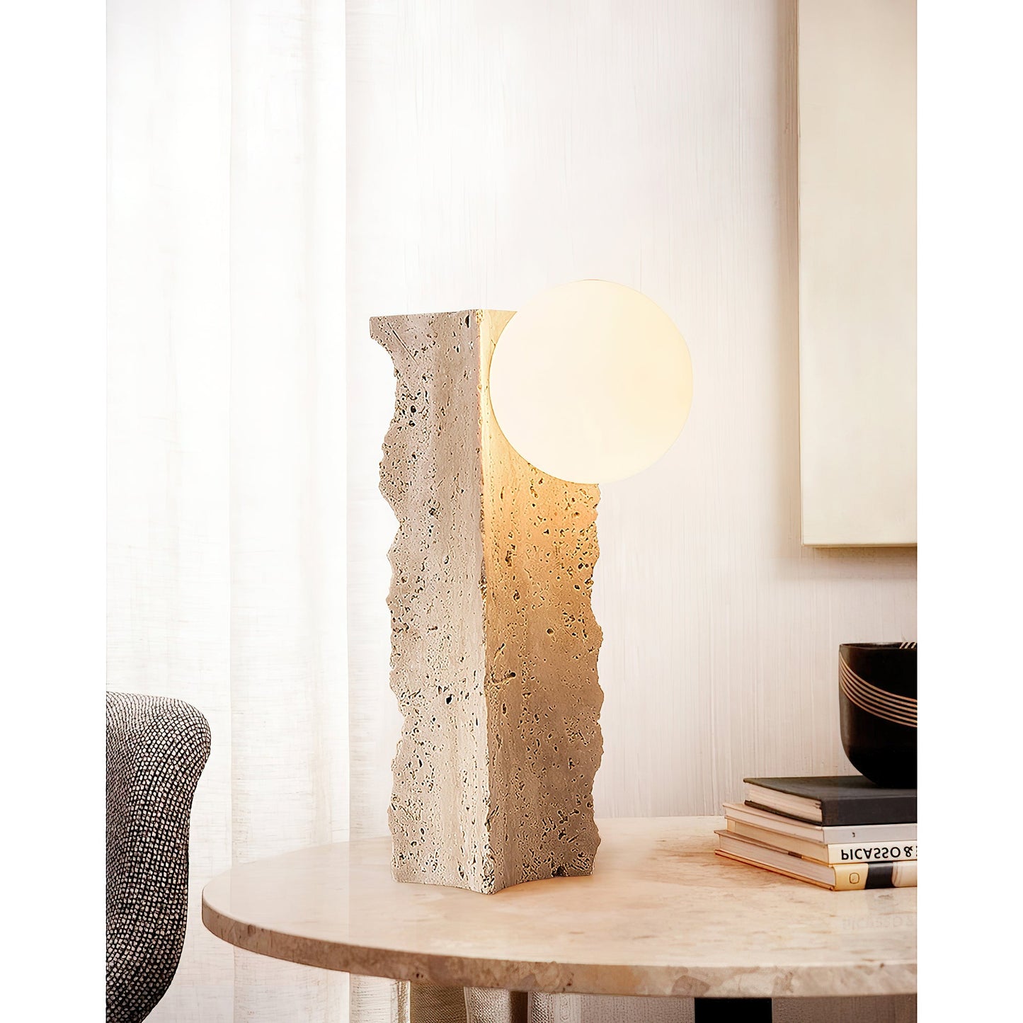 Kiria Travertine Table Lamp