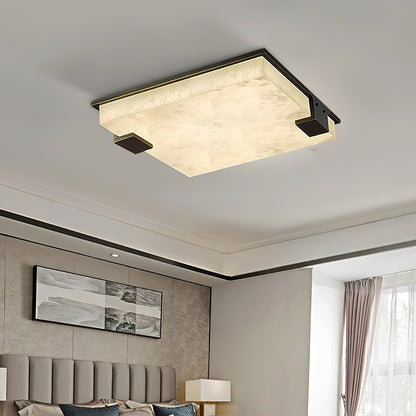 Sudbury Flush Mount Alabaster Ceiling Light