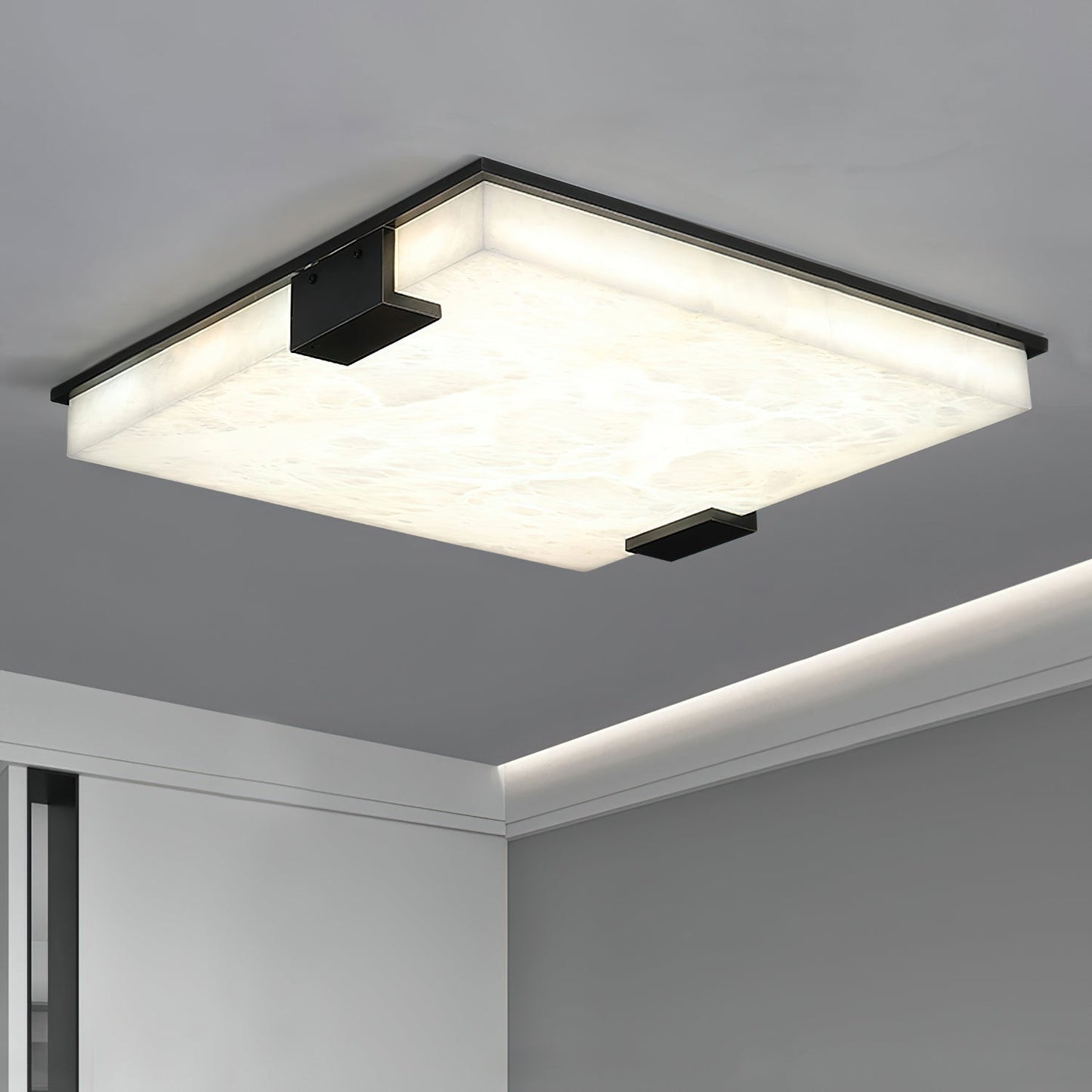Sudbury Flush Mount Alabaster Ceiling Light