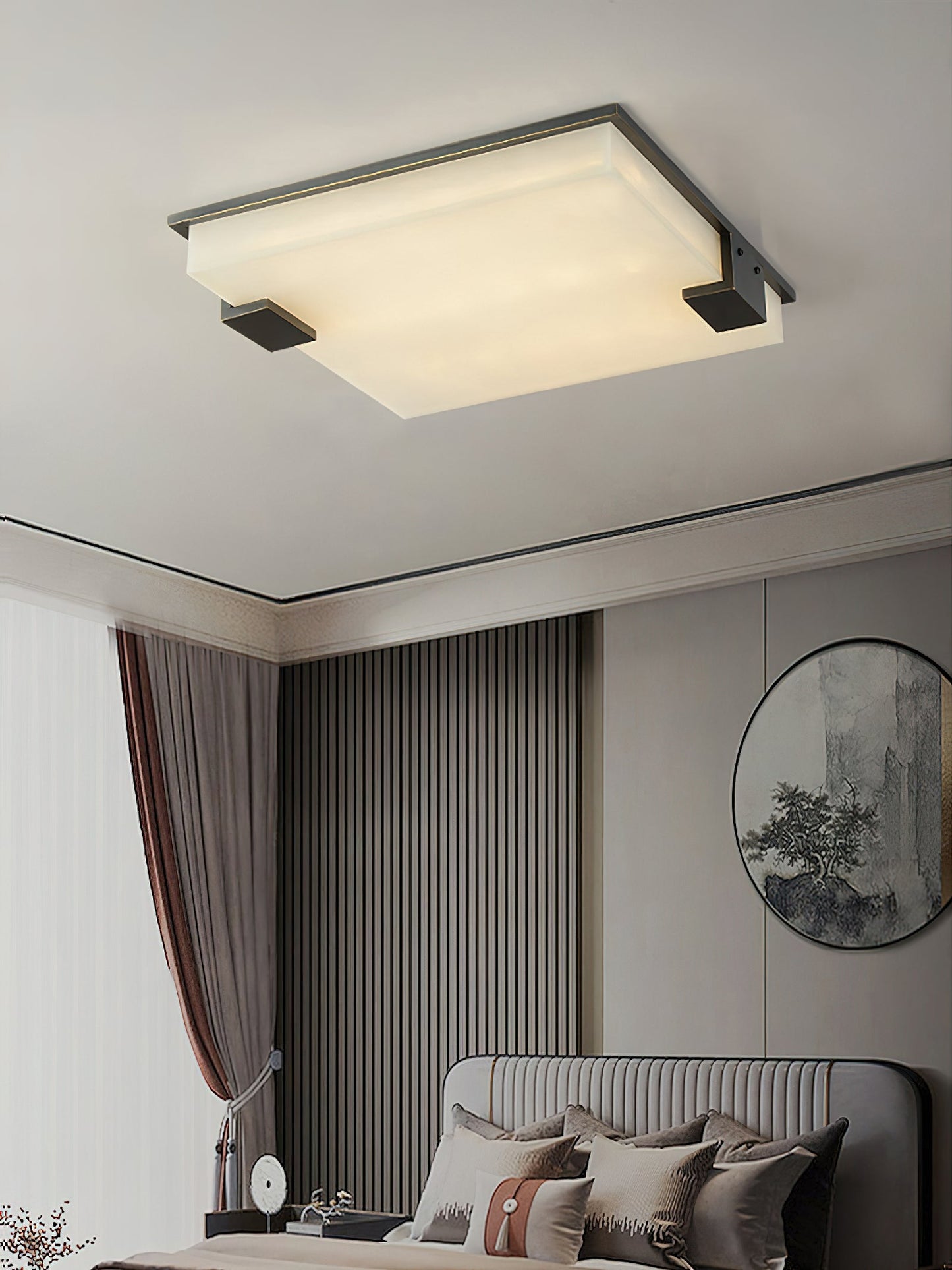 Sudbury Flush Mount Alabaster Ceiling Light