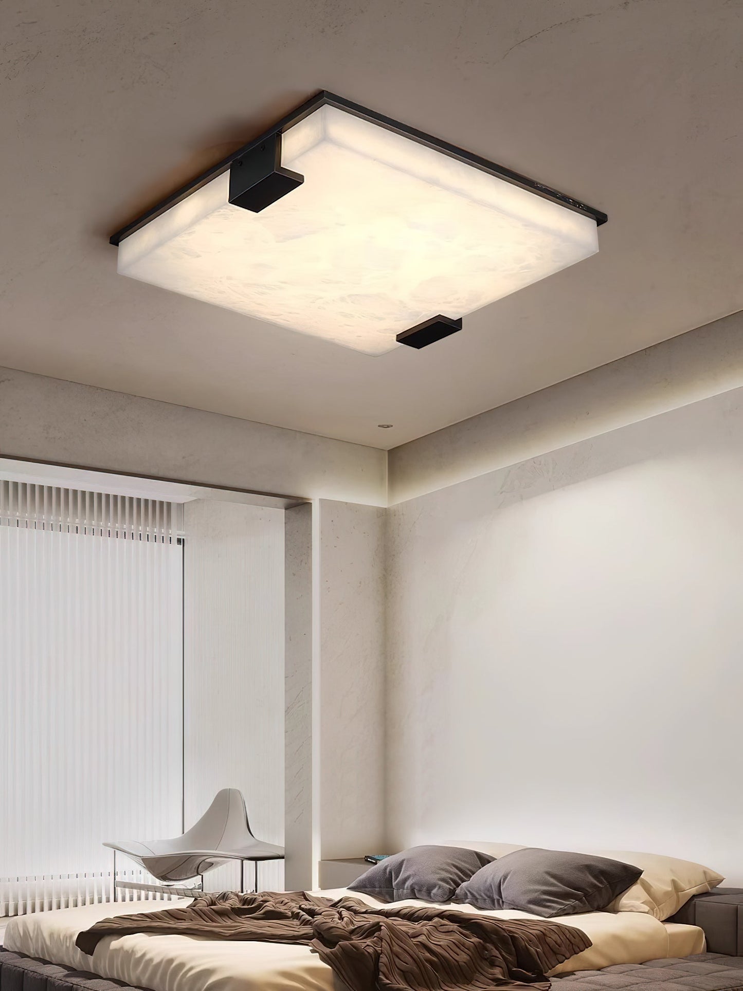 Sudbury Flush Mount Alabaster Ceiling Light
