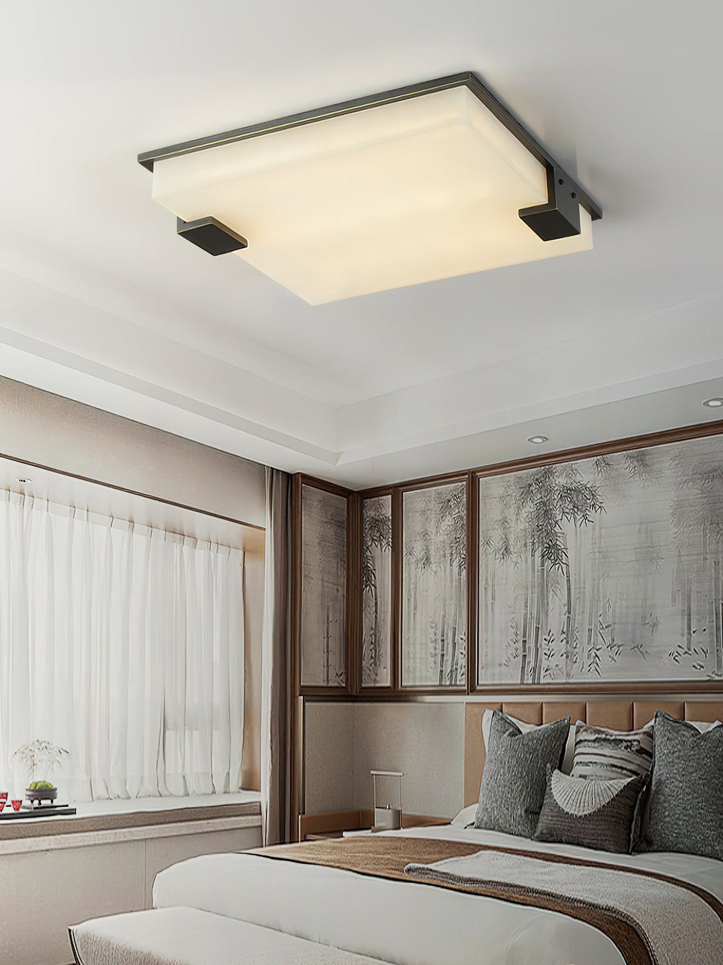 Sudbury Flush Mount Alabaster Ceiling Light