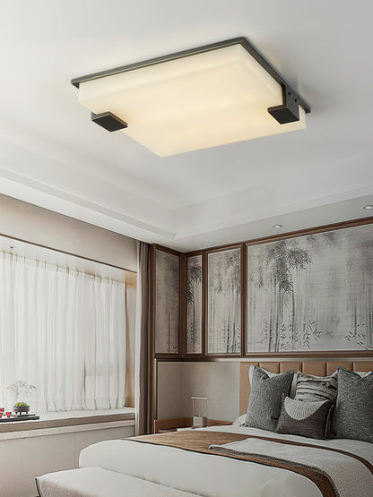 Sudbury Flush Mount Alabaster Ceiling Light
