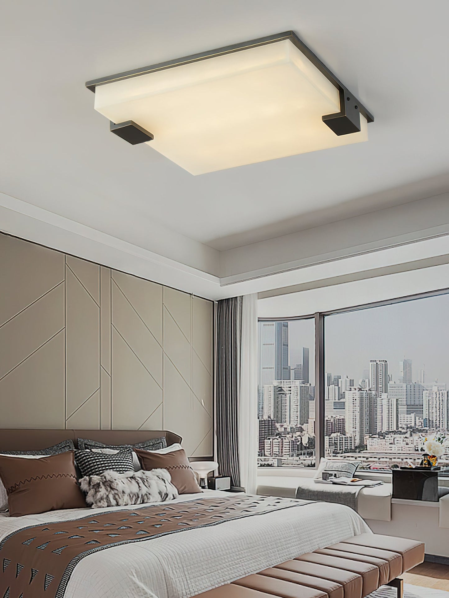 Sudbury Flush Mount Alabaster Ceiling Light