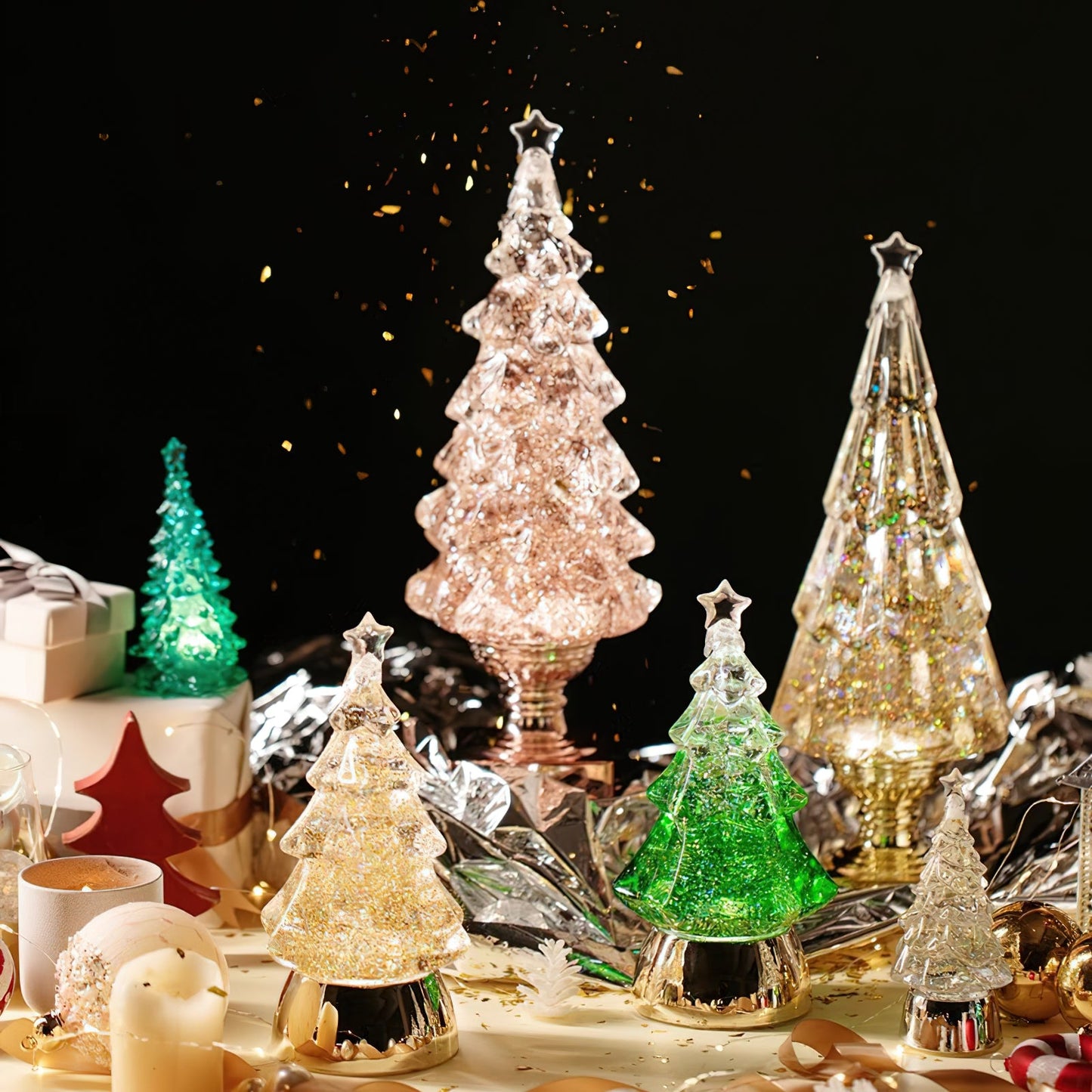 Crystal Xmas Tree Table Lamp (built-in battery)