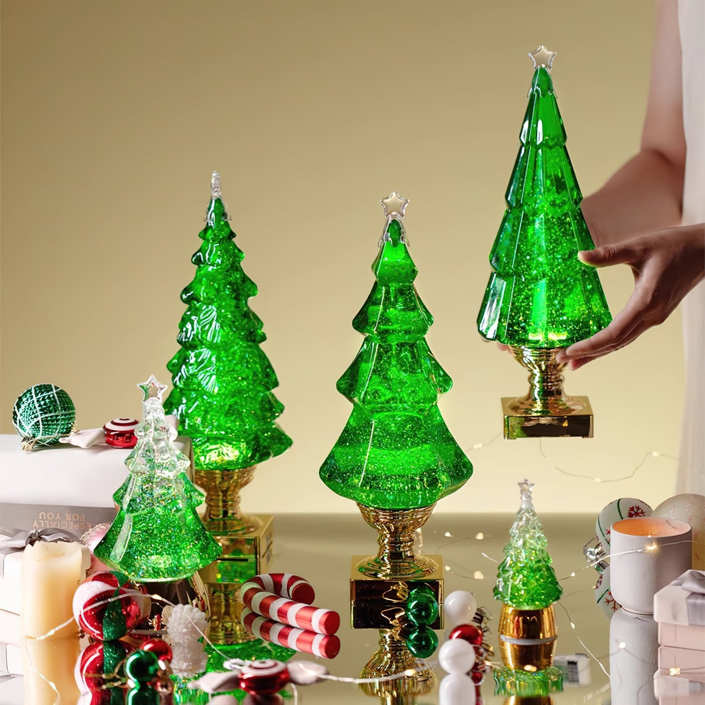 Crystal Xmas Tree Table Lamp (built-in battery)