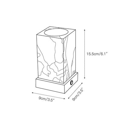 Cube Marble Table Lamp