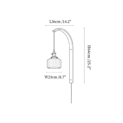 Twilight Walnut Ceramic Plug-in Wall Light