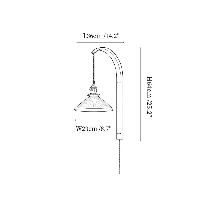 Twilight Walnut Ceramic Plug-in Wall Light