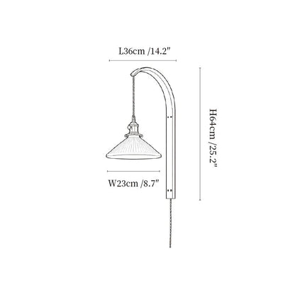 Twilight Walnut Ceramic Plug-in Wall Light