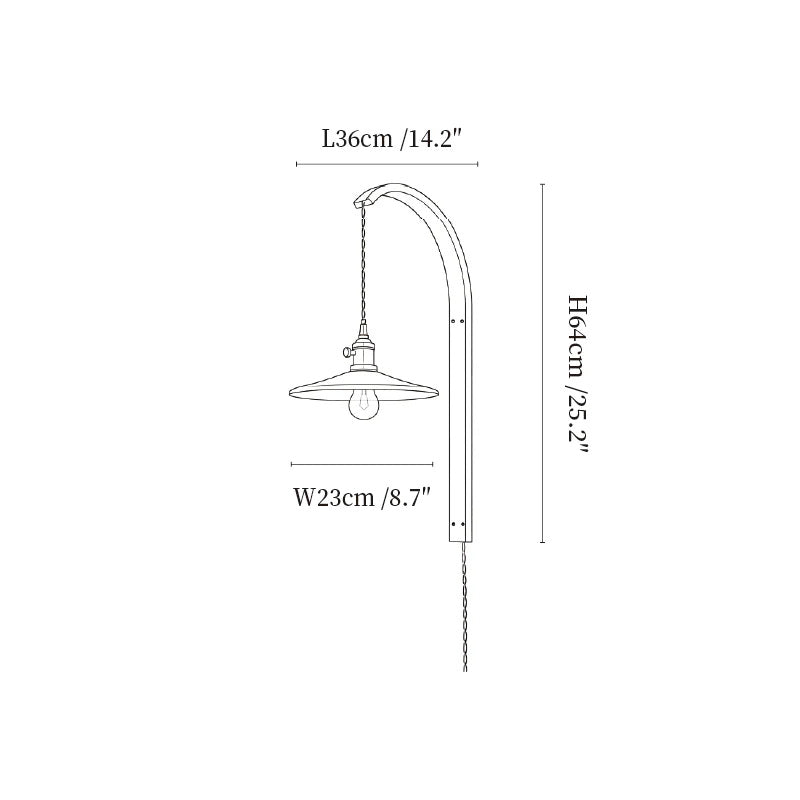 Twilight Walnut Ceramic Plug-in Wall Light