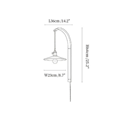 Twilight Walnut Ceramic Plug-in Wall Light
