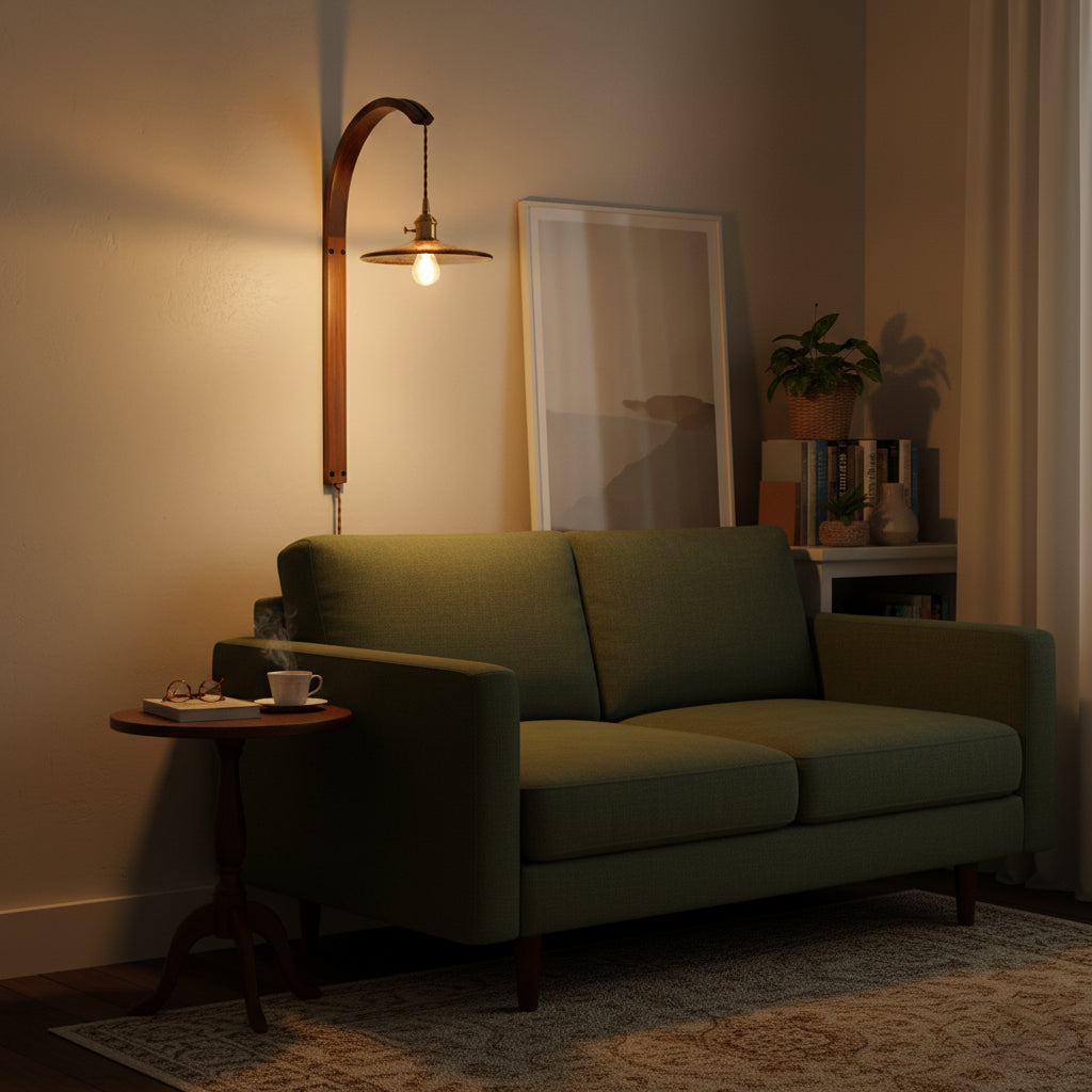 Twilight Walnut Ceramic Plug-in Wall Light
