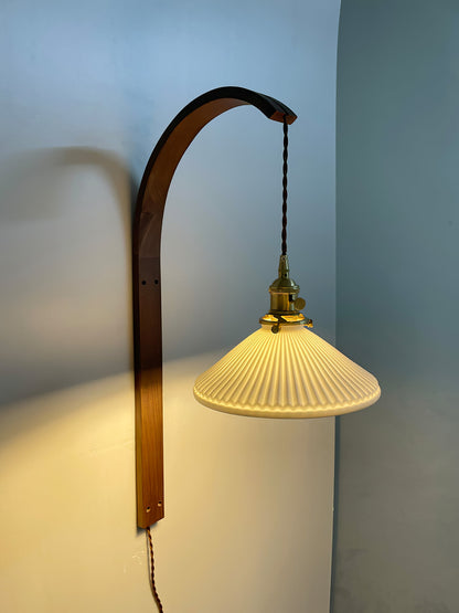 Twilight Walnut Ceramic Plug-in Wall Light
