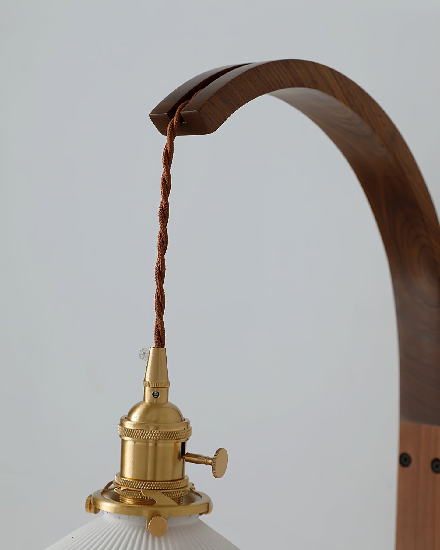 Twilight Walnut Ceramic Plug-in Wall Light