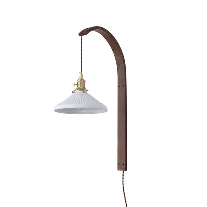 Twilight Walnut Ceramic Plug-in Wall Light
