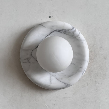 Solene White Marble Wall Sconce