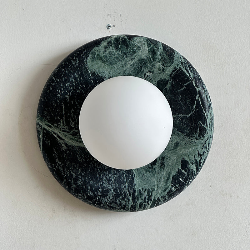 Solene Dark Green Marble Wall Sconce
