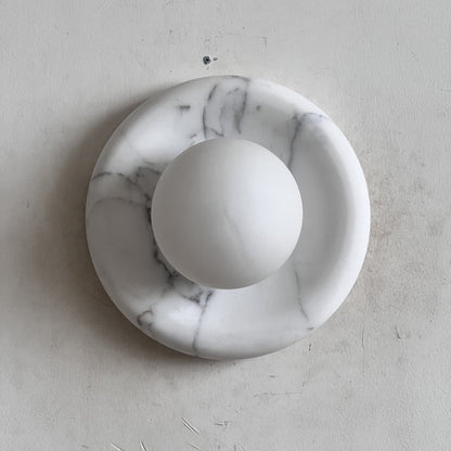 Solene White Marble Wall Sconce